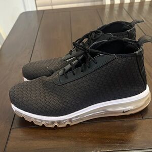 Nike Dark brown Woven Sneakers with White Sole